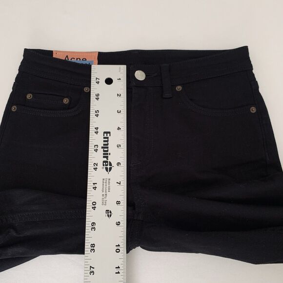 Acne Studios Jeans Bla Konst Women 27 Climb Stay Black Mid Rise Skinny Designer - Picture 13 of 14